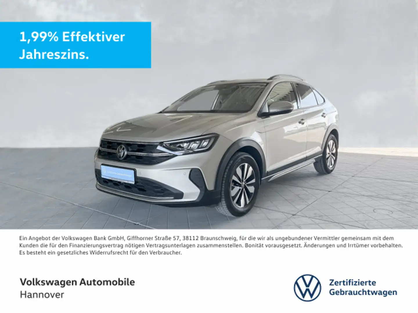 Volkswagen Taigo 1.0 TSI Move App Kamera Shz PDC LED Dig.Co Silber - 1