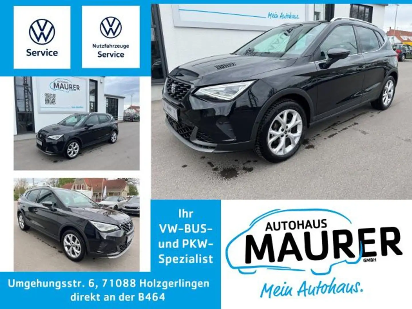SEAT Arona 1,5 TSI DSG FR LED Dinamica Kamera Navi Schwarz - 1
