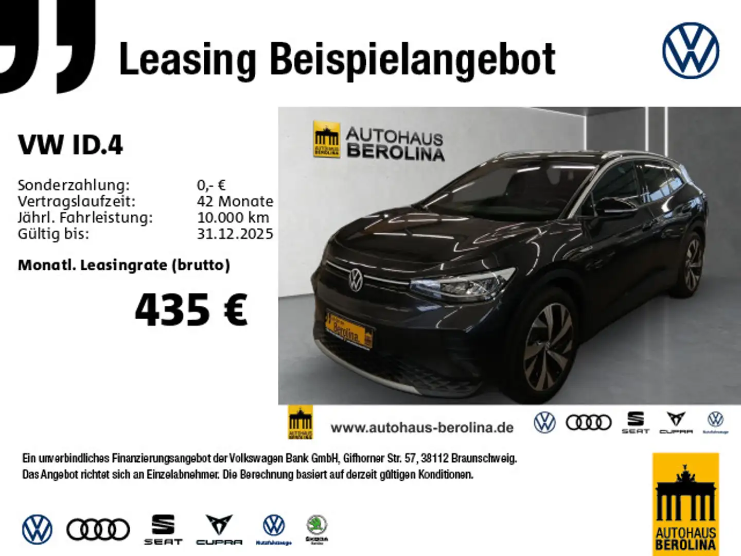 Volkswagen ID.4 Pro Performance *ACC*AHK*WärmeP*R-CAM*SHZ* Grau - 1