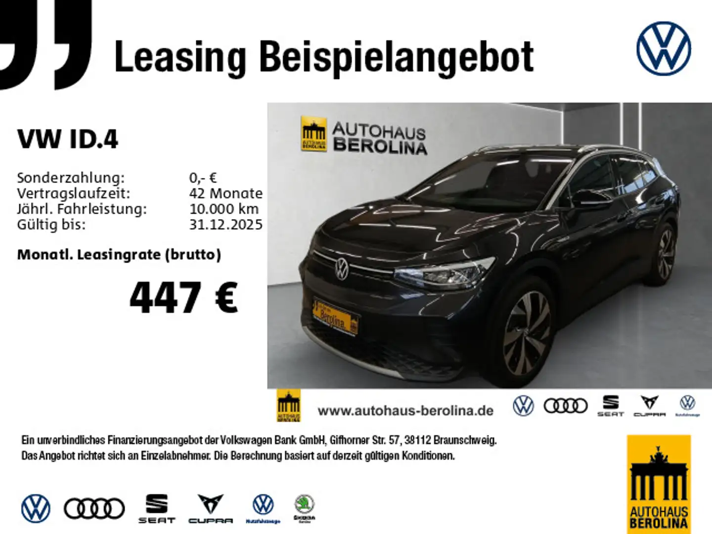 Volkswagen ID.4 Pro Performance *ACC*AHK*WärmeP*R-CAM*SHZ* Grau - 1