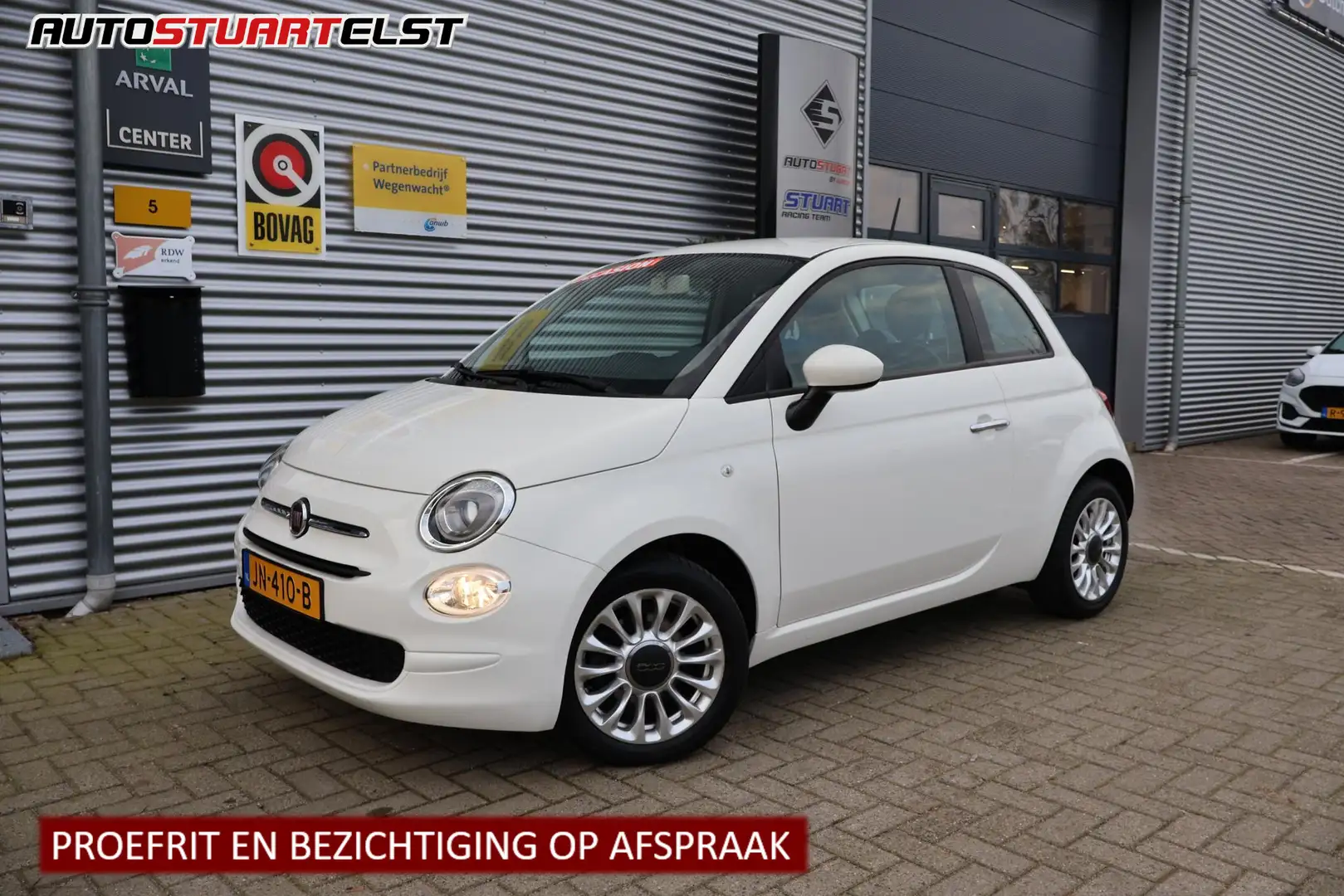 Fiat 500 Turbo Popstar Sportief | Airco | Multi Media |  LM Wit - 1