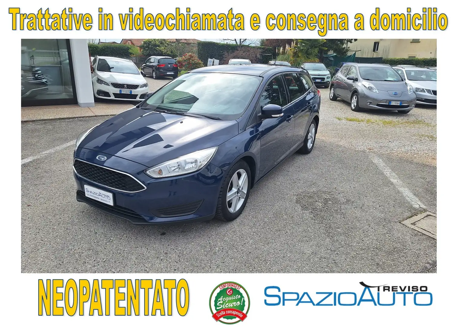 Ford Focus Focus SW 1.5 tdci Plus s  ////PER NEOPATENTATO//// Bleu - 2
