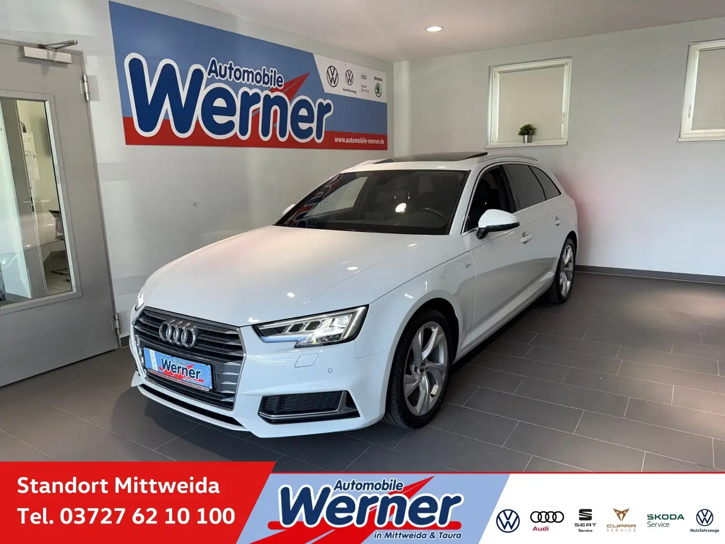 Audi A4 Avant S-Line 2.0TFSI Matrix LED Navi Panorama Weiß - 1