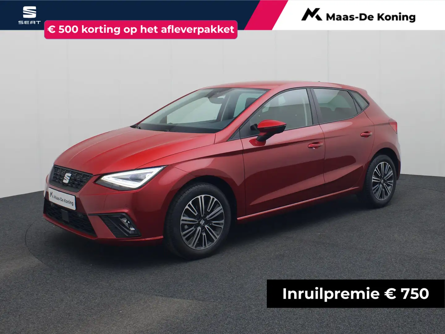 SEAT Ibiza 1.0TSI/110PK DSG Style · Apple/Android Car Play · Rouge - 1