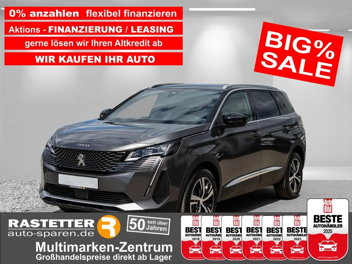 Peugeot 5008 EAT8 GT 7Sitze+Navi+ACC+Keyless+virtCP+Kamera+SHZ+ Grijs - 1