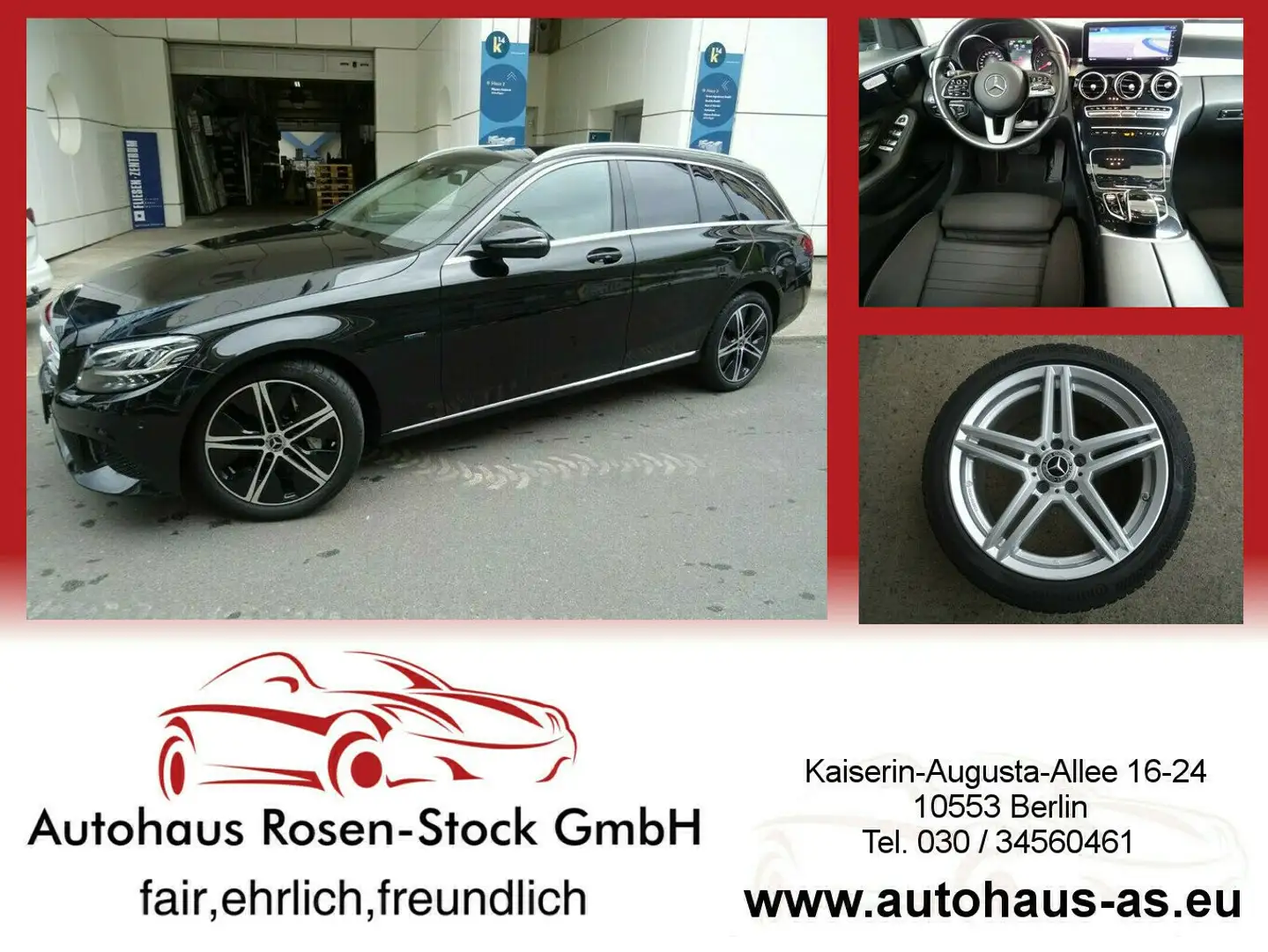 Mercedes-Benz C 300 de T Diesel Avantg.,9G-Tronic,ACC,LED,AHK,Navig Black - 1
