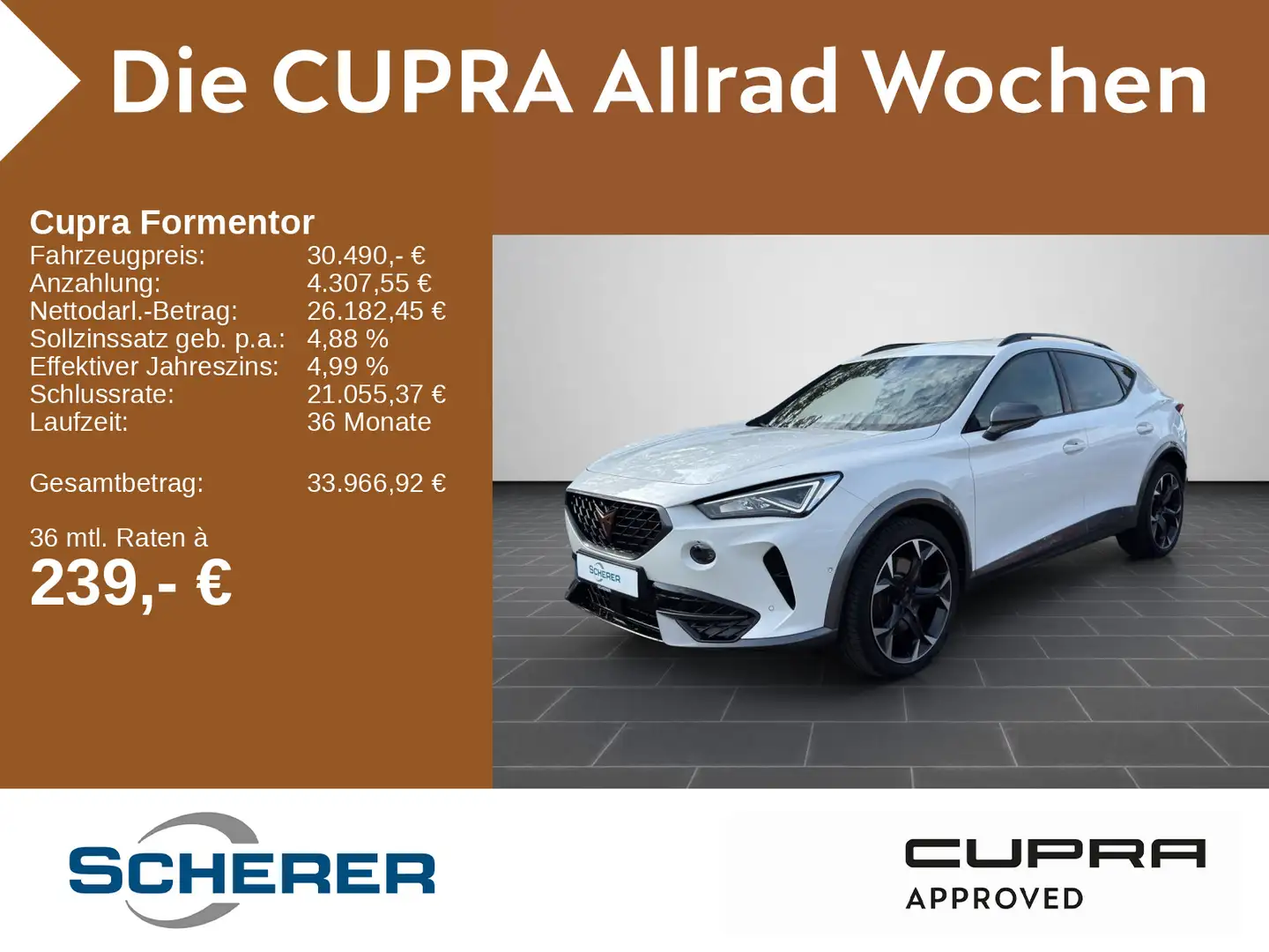 CUPRA Formentor VZ 2.0 TSI 4Drive NAVI ACC KAMERA Weiß - 1