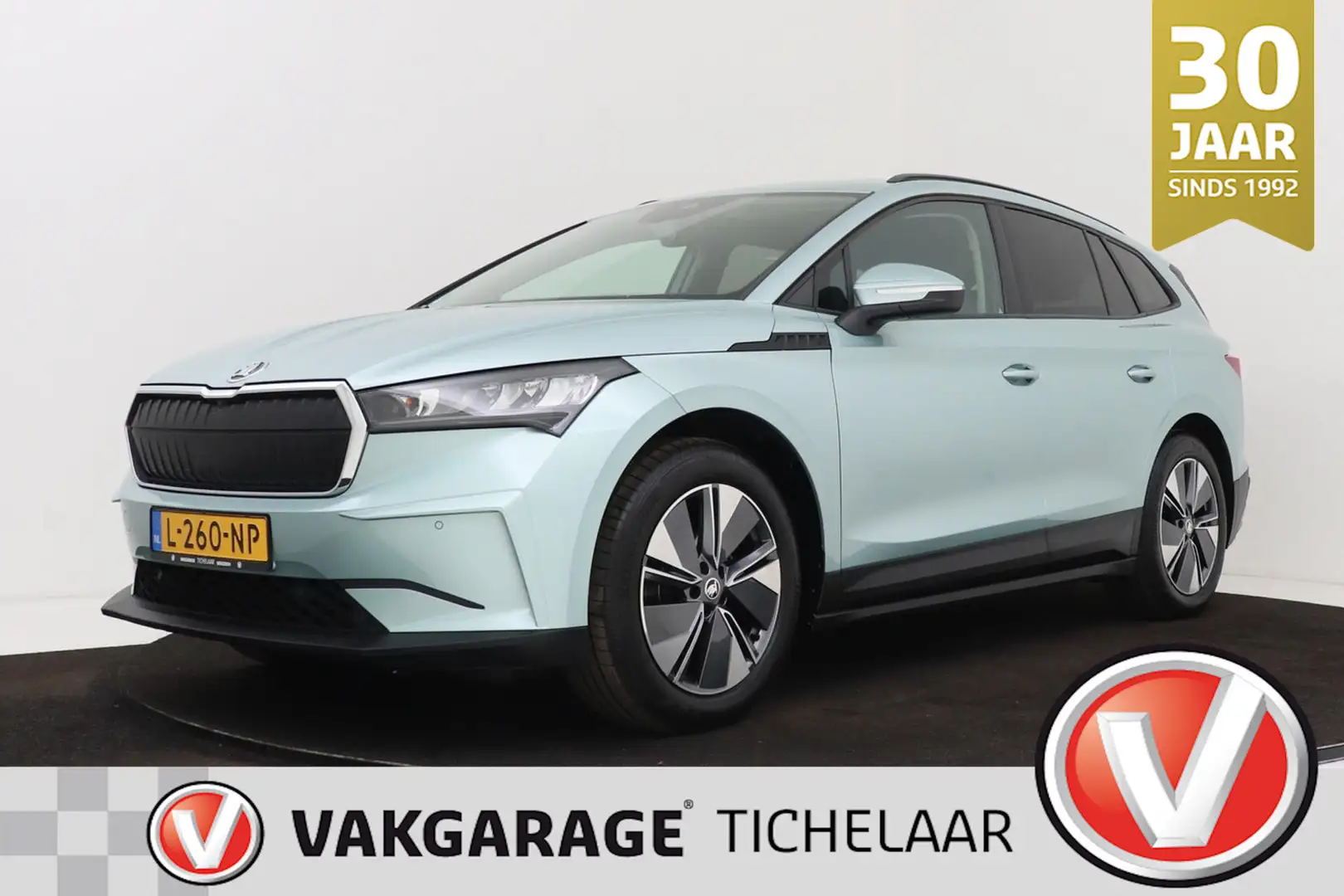 Skoda Enyaq iV 60 | Uitklap Trekhaak | Org NL | CarPlay | Blin Grijs - 1