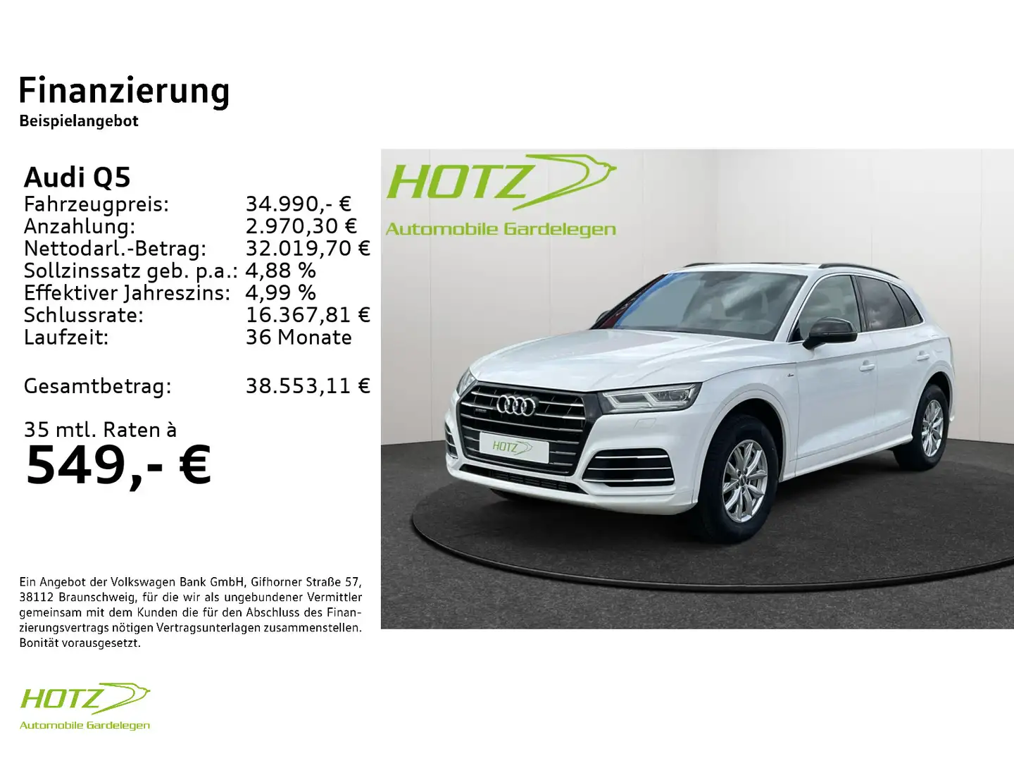 Audi Q5 55 TFSIe S-tronic quattro Pano/Tempo/Einparkh Weiß - 2