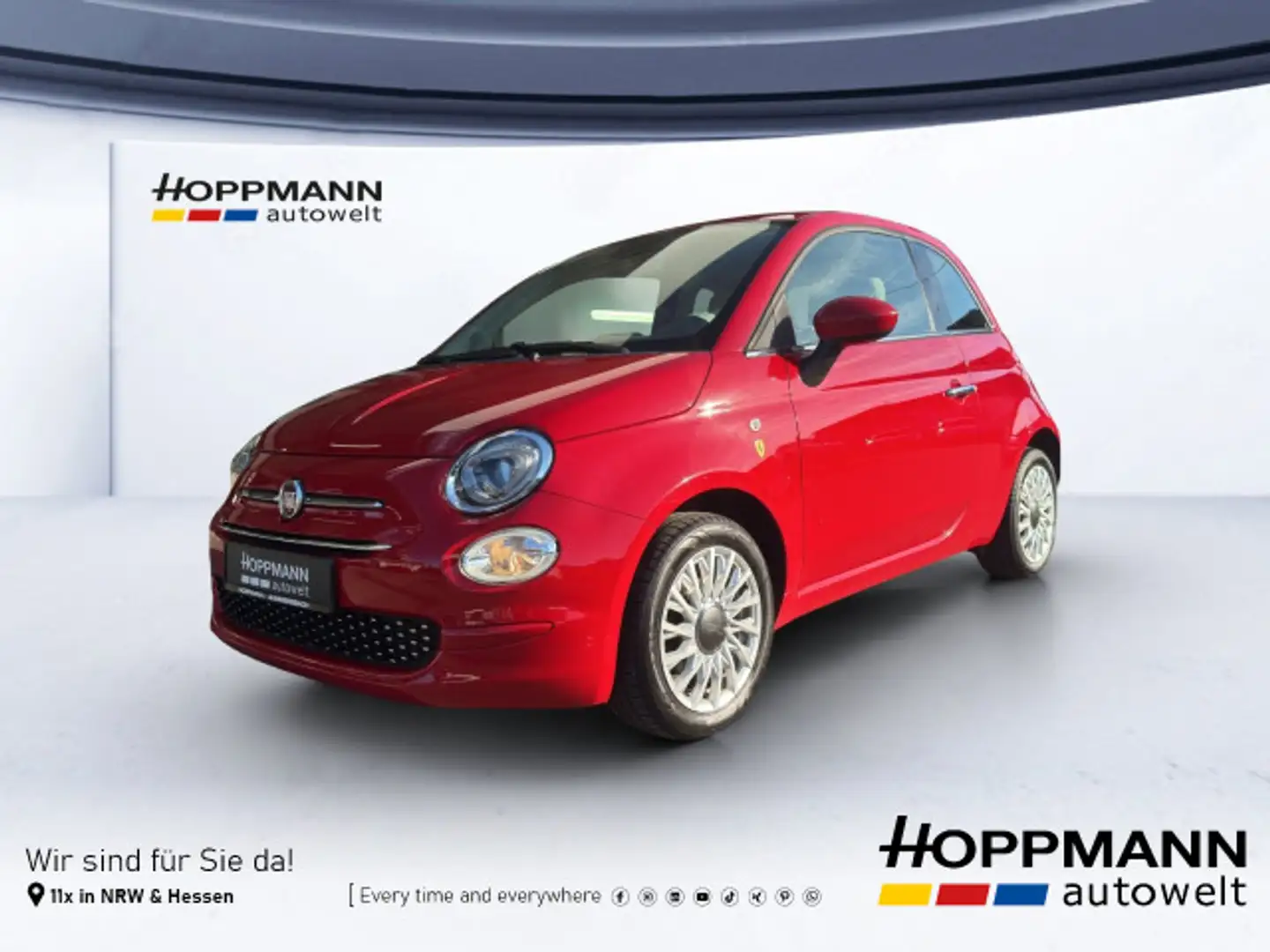 Fiat 500 1.2 PDC Klima Bluetooth CarPlay Radio Rot - 1