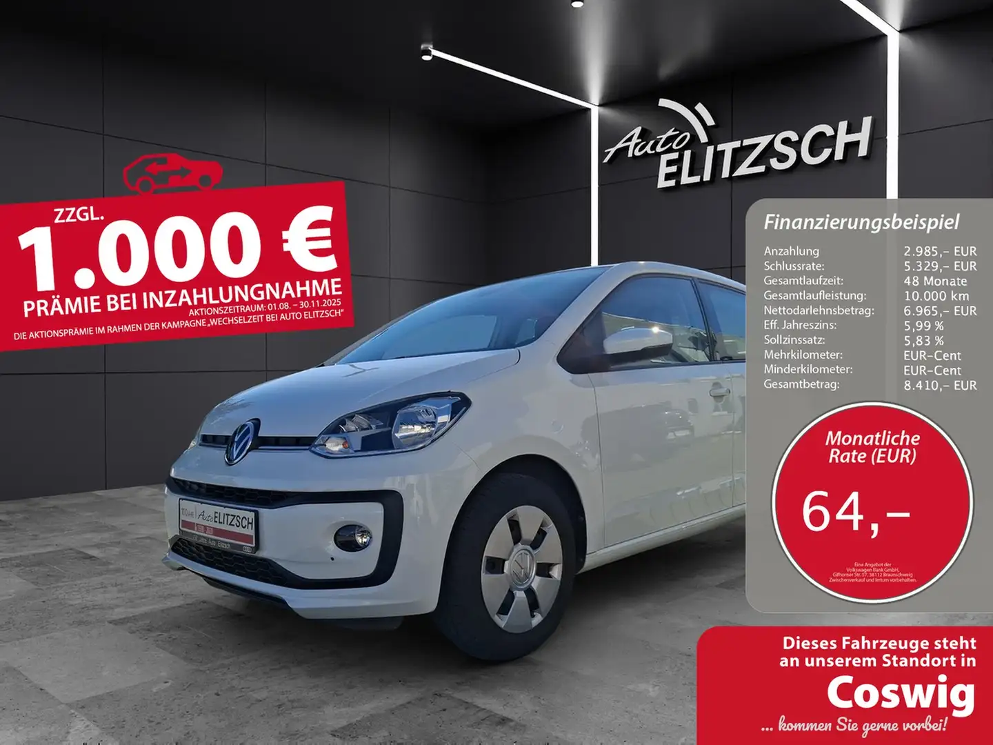 Volkswagen up! Klima DAB SH Weiß - 1