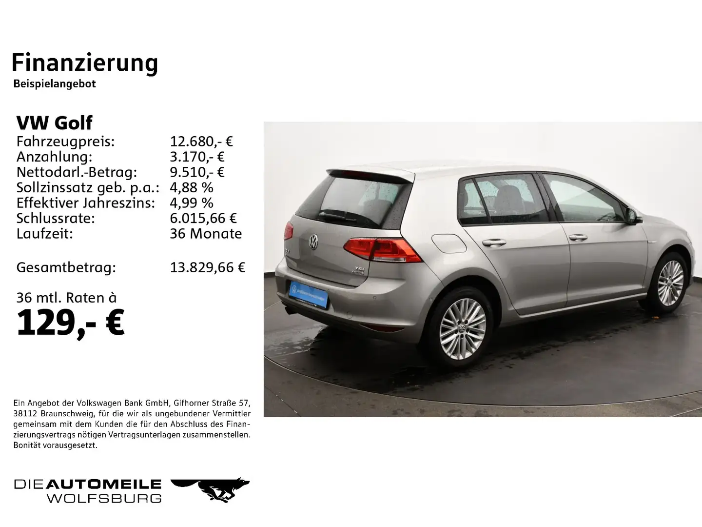 Volkswagen Golf 7 VII 1.2 TSI Cup Einparkhi/Lederlenk/Sitzh Argent - 2
