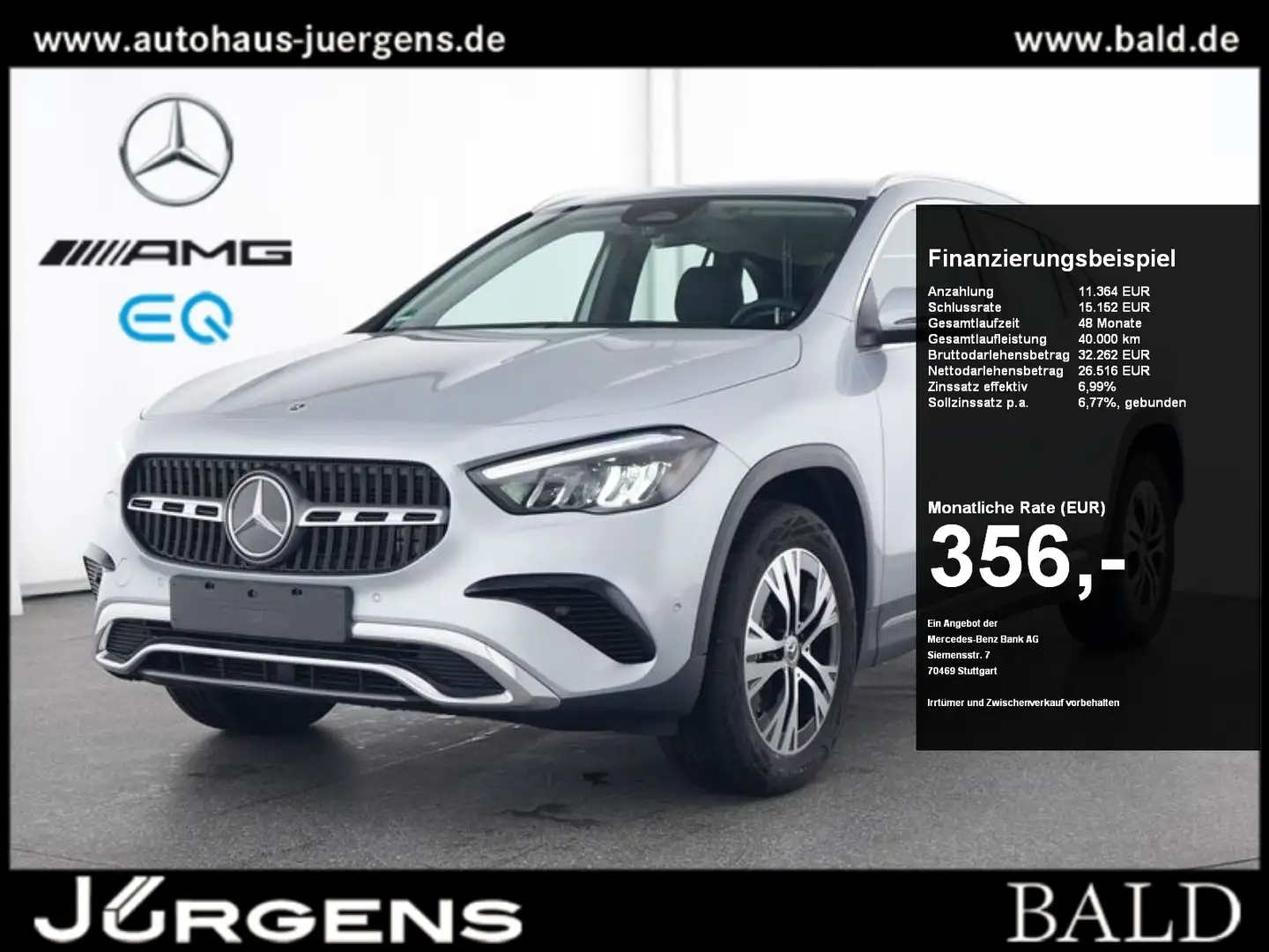 Mercedes-Benz GLA 250 e  Progressive/LED/Kamera/EASY-P/Winter Silver - 1