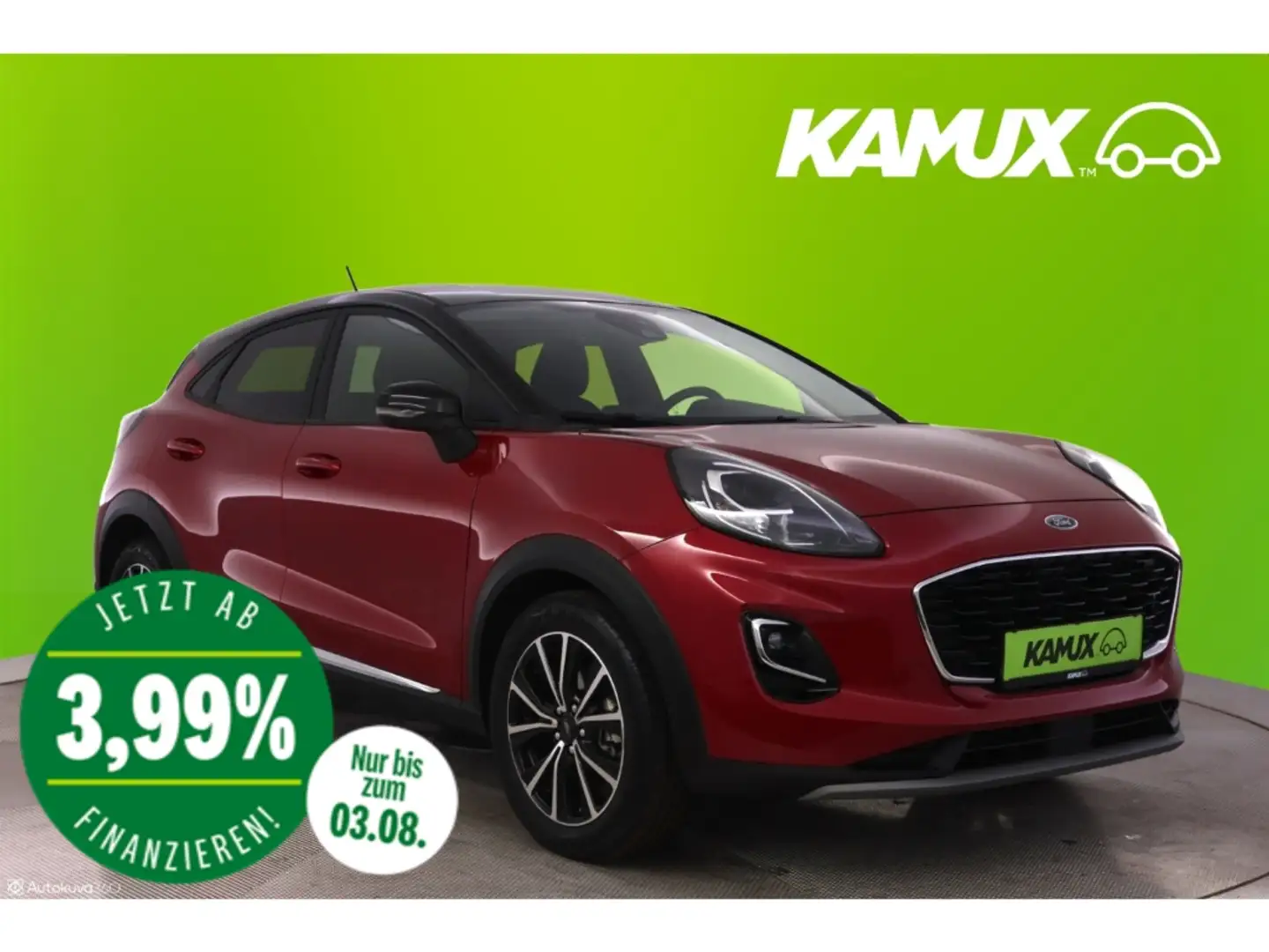 Ford Puma 1.0EB Aut.Titanium+LED+NAVI+TEMPO+PDC+SHZ Червоний - 1