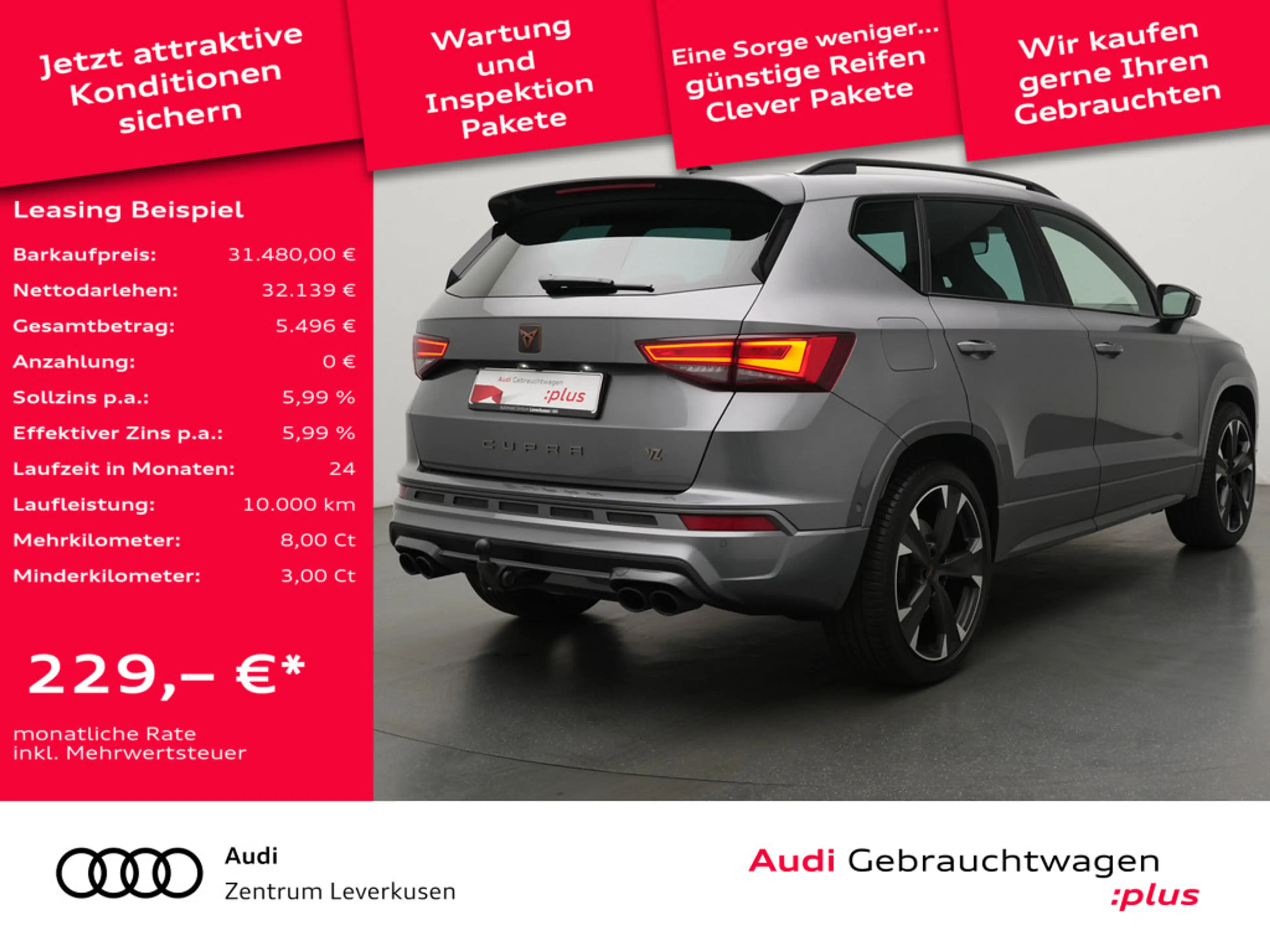 CUPRA Ateca VZ 4Drive AHK DCC LED 360° KAM ACC PDC SHZ — photo 2