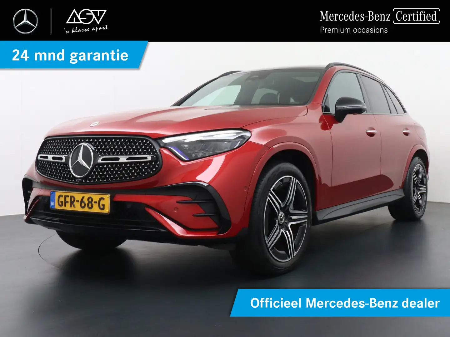 Mercedes-Benz GLC 300 300e 4MATIC AMG Line Luchtvering, Panoramadak, weg Rood - 1