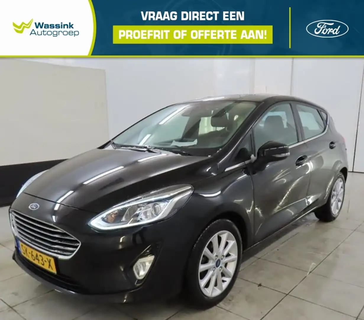 Ford Fiesta 1.0 EcoBoost 100pk 5dr Titanium I Groot scherm I A Noir - 1