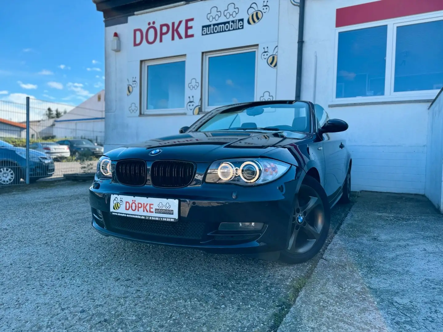 BMW 118 d Cabrio Navi Xenon Teilleder Tempomat PDC Blau - 1