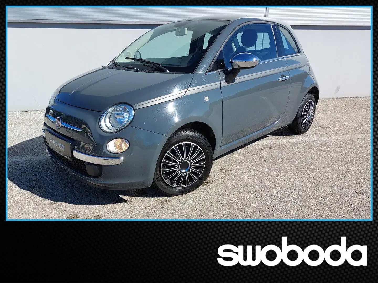 Fiat 500 1,2 69 Lounge Schiebedach Freisprech. Grau - 1