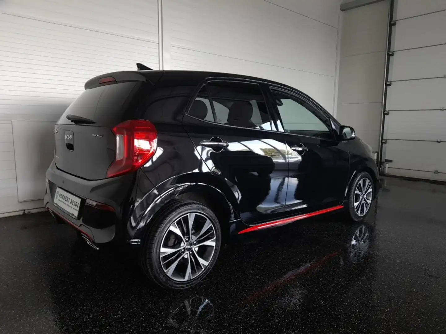 Kia Picanto GT-LINE 100 *LED / NAVI / VOLLEDER & SHZG / KAMERA / SPURHALTE- & TOTWINKELASS.* Schwarz - 2