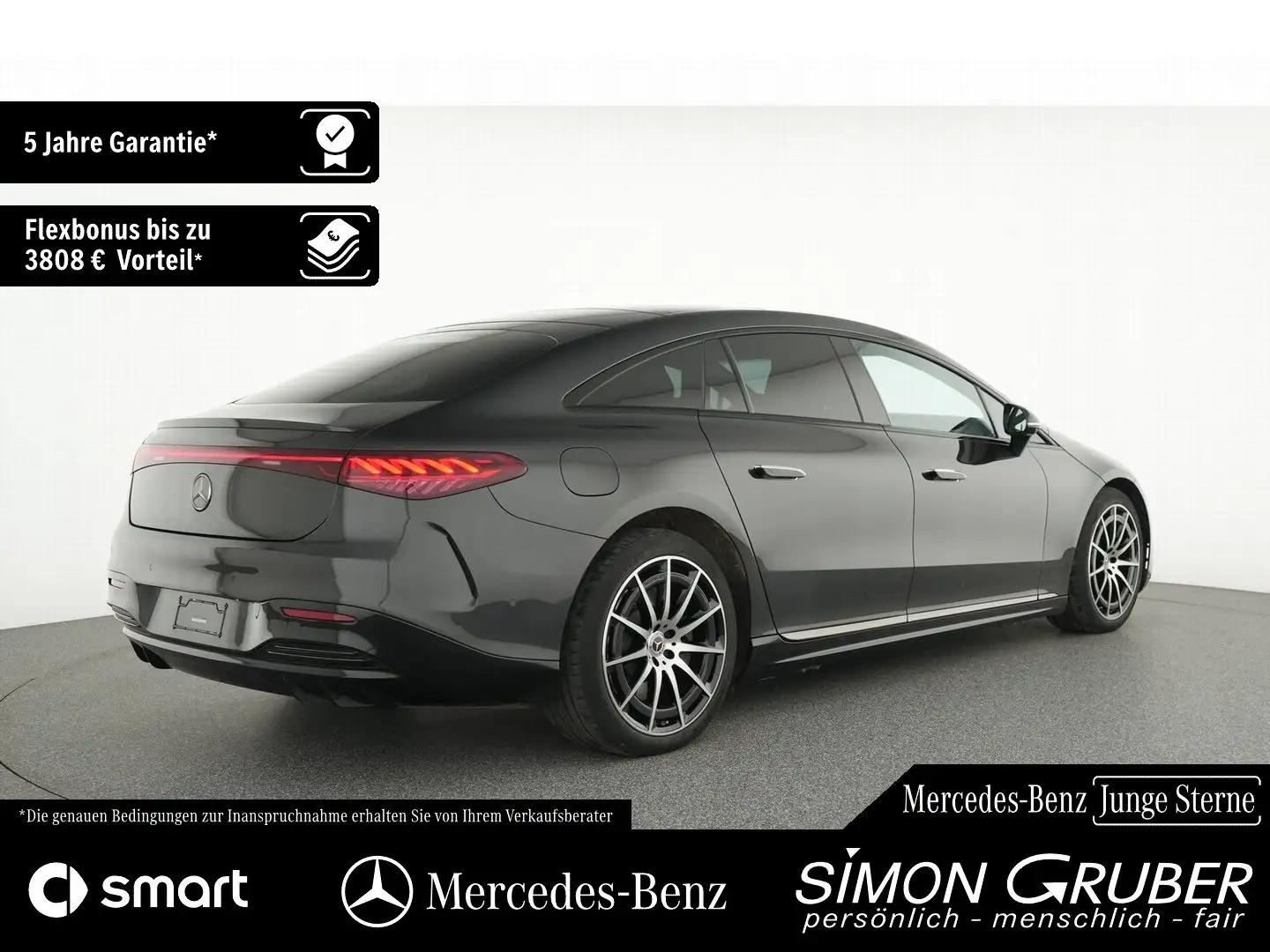 Mercedes-Benz EQS 580 4M AMG Pano Hyper Sitzklima Massage Gris - 2