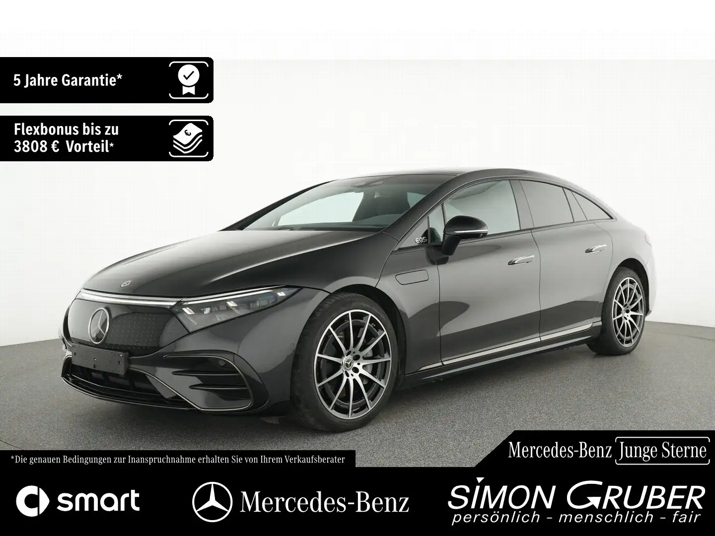 Mercedes-Benz EQS 580 4M AMG Pano Hyper Sitzklima Massage Grau - 1