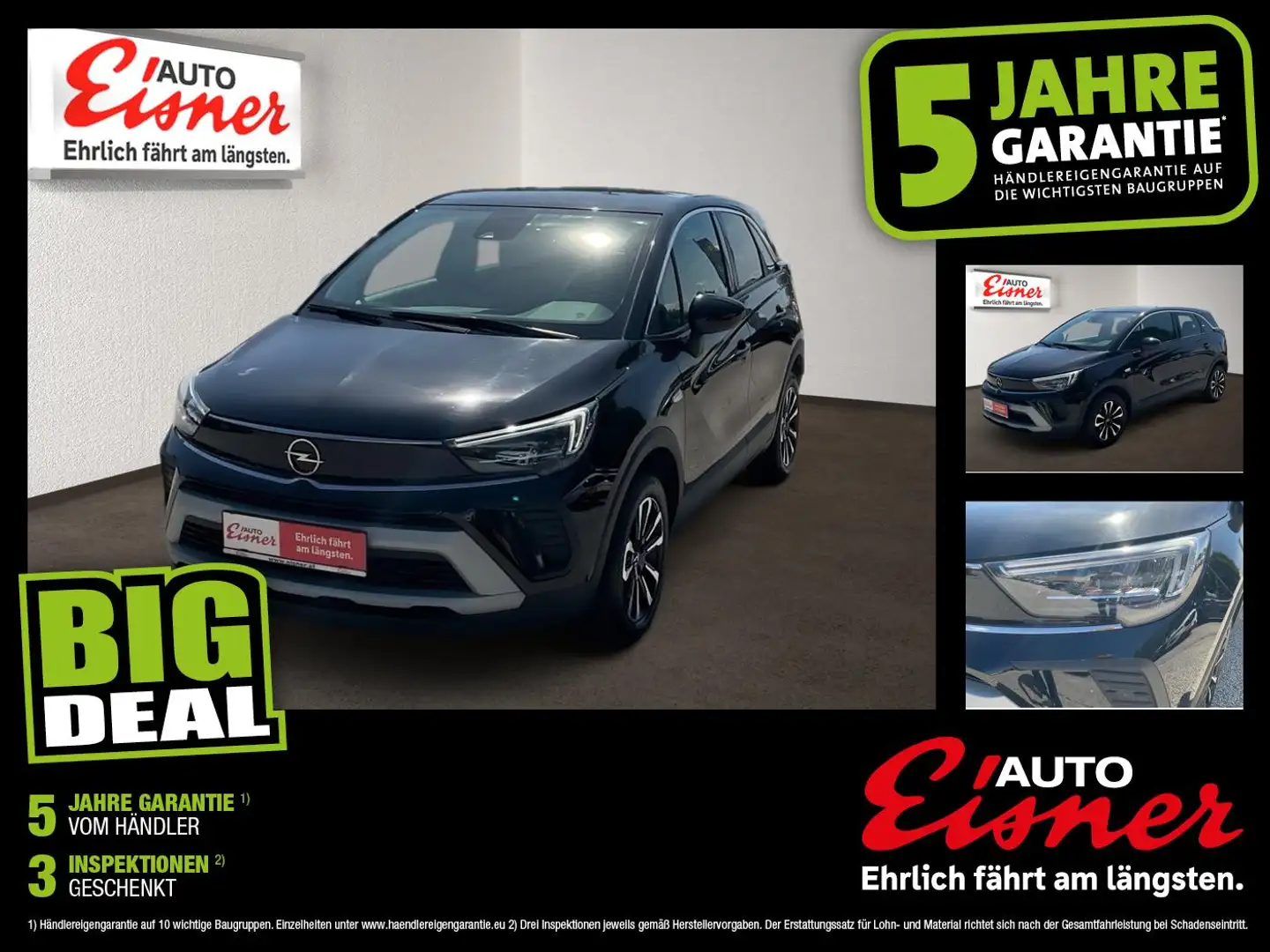 Opel Crossland 1.2 Turbo Elegance 2xKlima AUT KlimaA Schwarz - 1