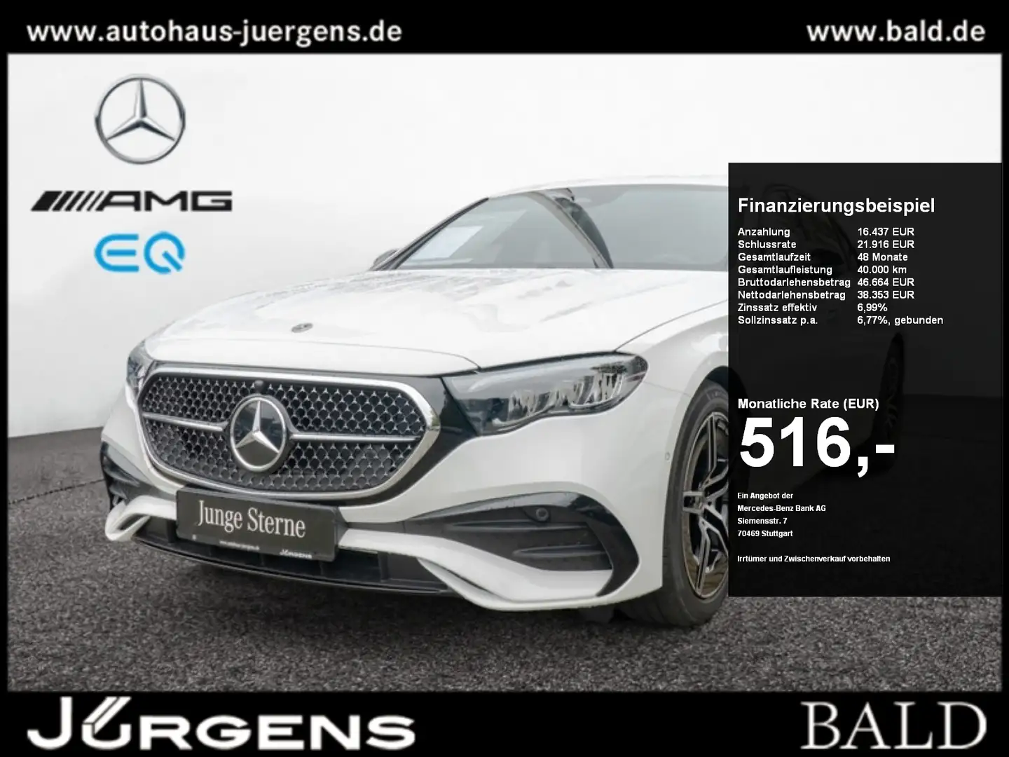 Mercedes-Benz E 220 d AMG-Sport/Superscreen/Cam/Night/Distr/19 Wit - 1