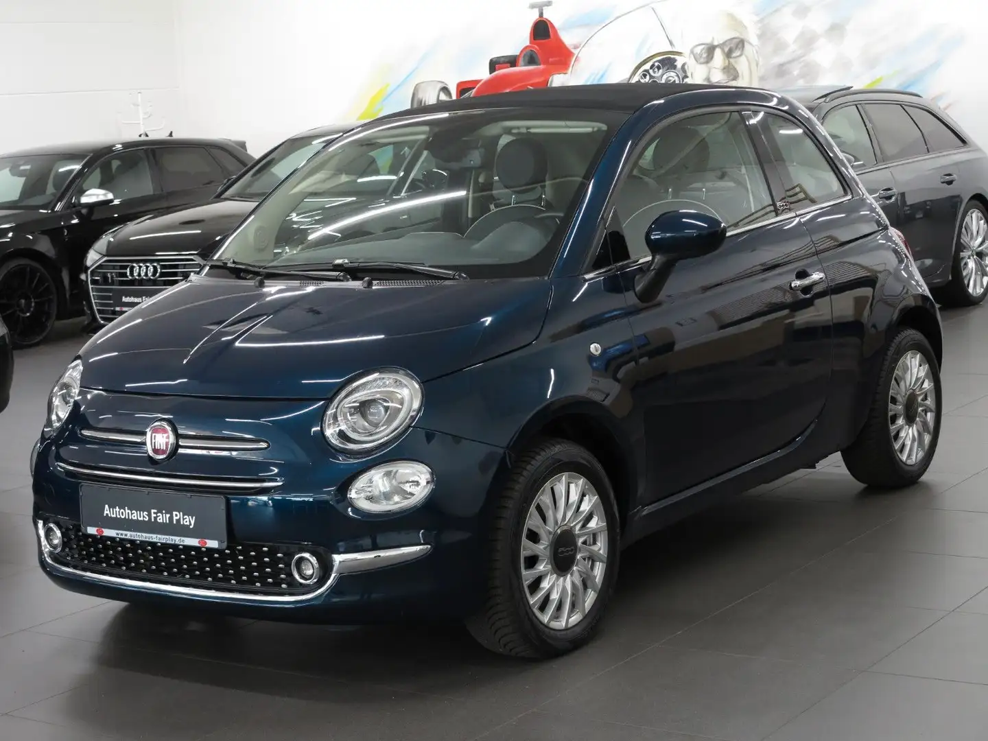 Fiat 500C Lounge Aut. Klimaaut./PDC/Top! Blau - 1