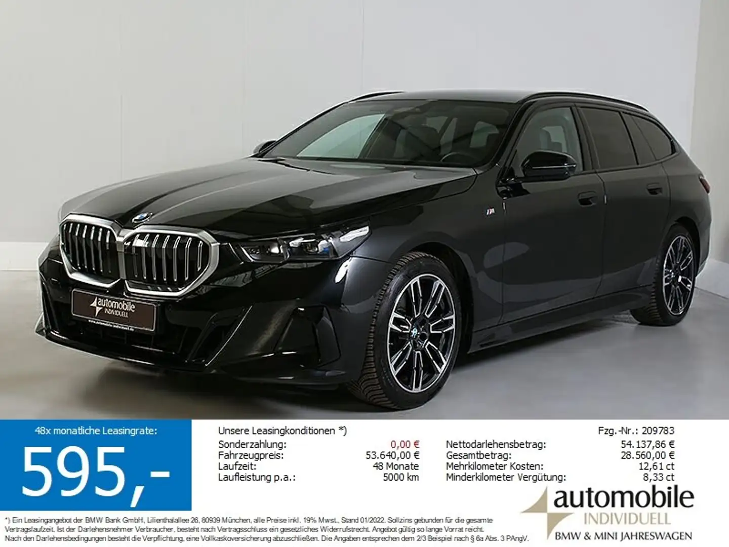 BMW 520 d xDrive AT M Sport AHK Standh H&K HuD 20Zoll Schwarz - 1