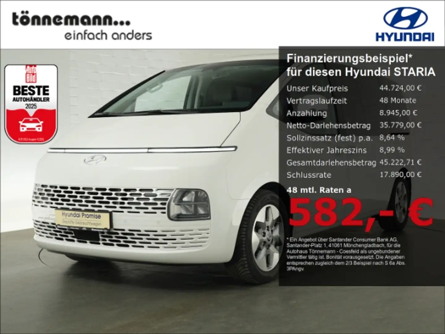 Hyundai STARIA CRDI PRIME AT 9-SITZER+VOLL LED+SCHIEBETÜREN+NAVI+ Weiß - 1