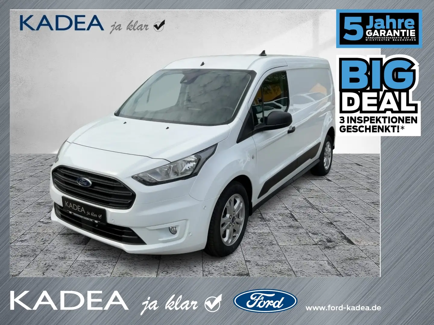 Ford Transit Connect Kasten L2 ACC+NAV+TWA+SHZ+KAM Blanc - 1
