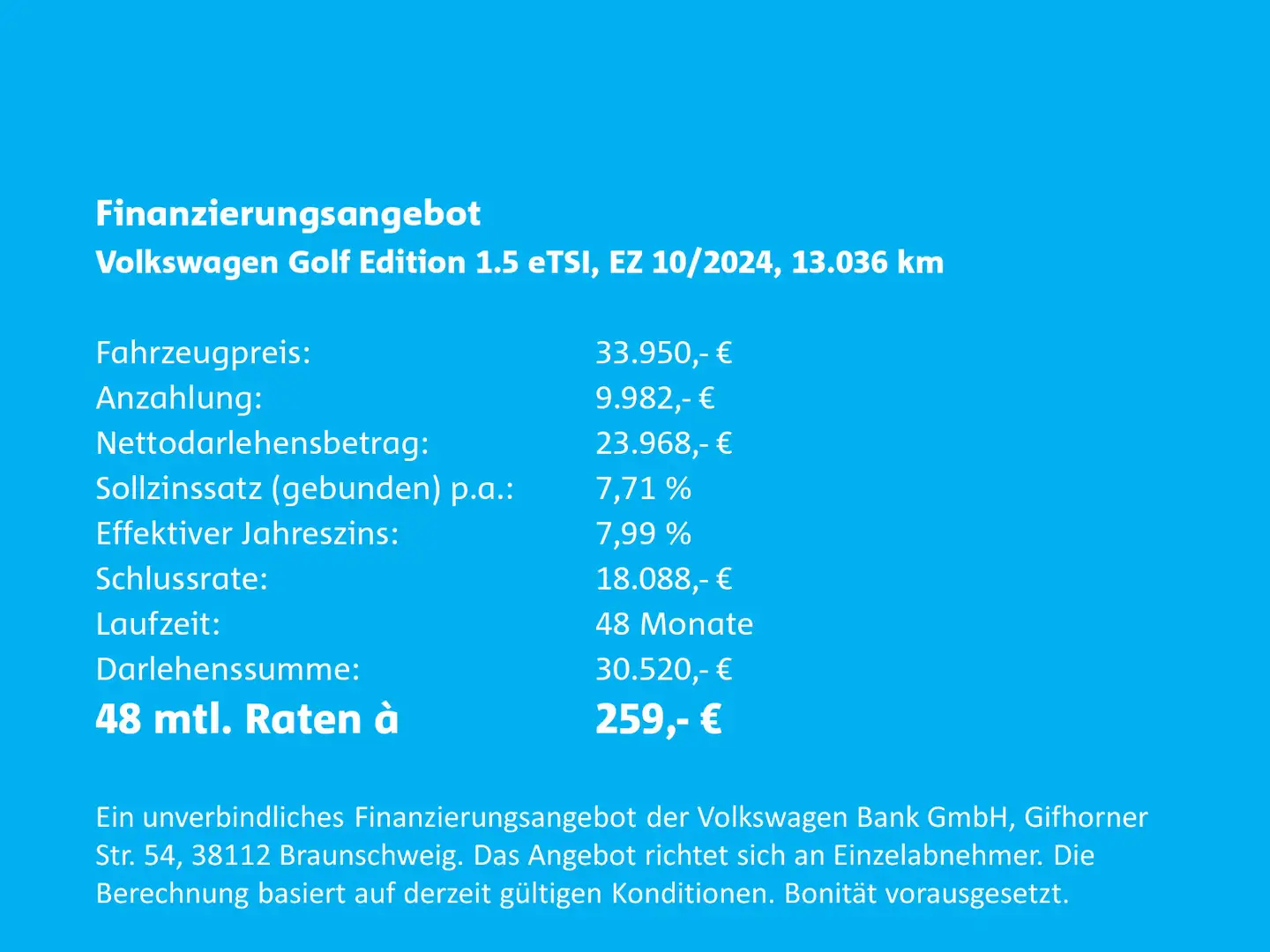 Volkswagen Golf VIII 1.5 eTSI 110 kW Edition 50 Bleu - 2