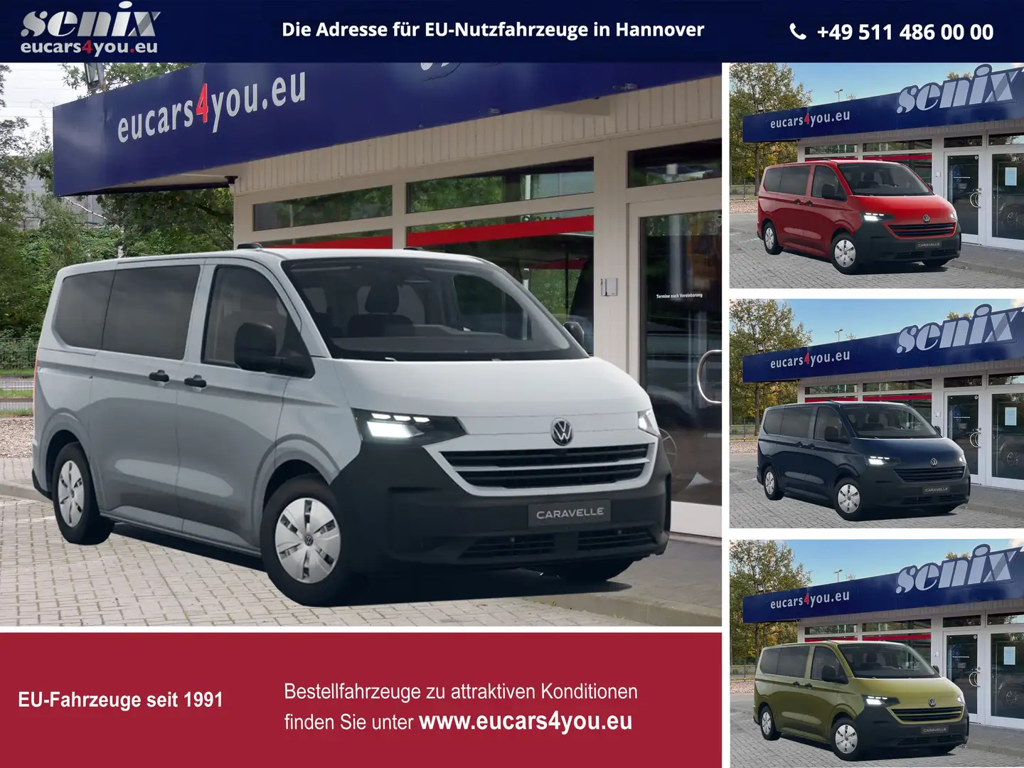 Volkswagen T7 Caravelle KR 2.0 TDi 6G PLUS 3-3-3 Navi 2 Schiebetüren Alb - 1