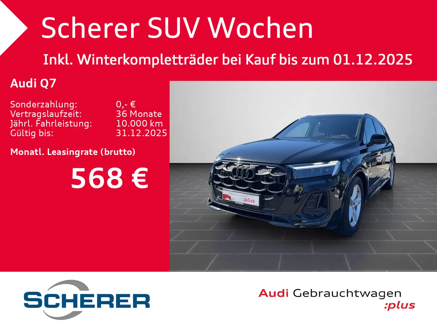 Audi Q7 45 TDI quattro S line tiptronic MATRIX AHK HU Schwarz - 1