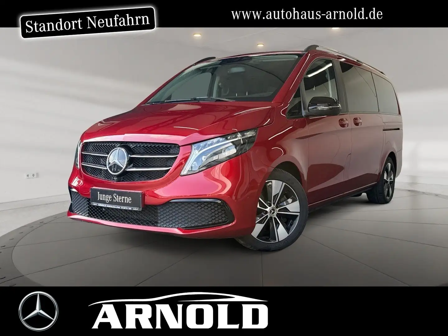 Mercedes-Benz V 300 V 300 d Avantgarde-Edt. Lang 360° 7-Si. el-Tür. Rot - 1