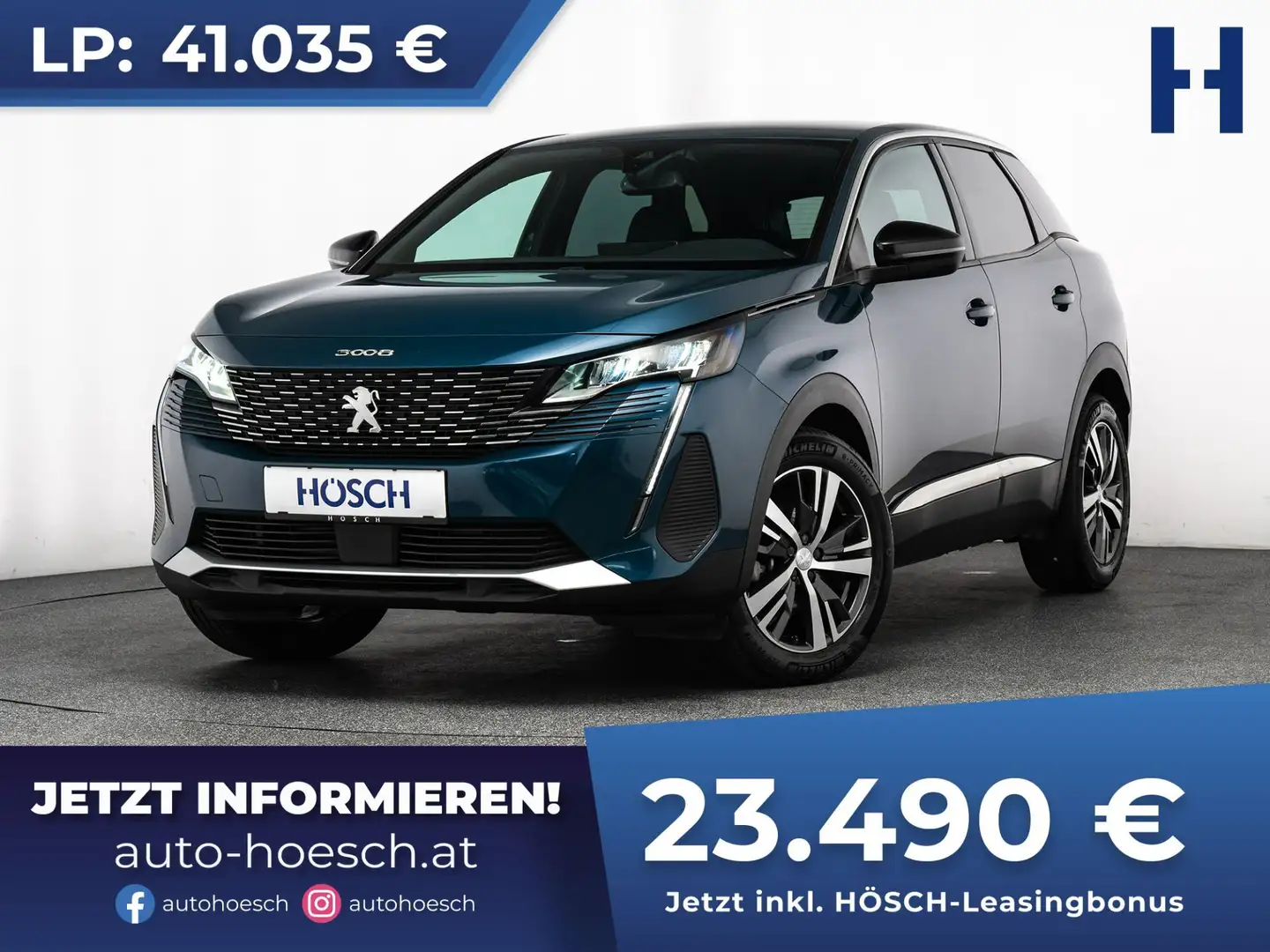 Peugeot 3008 SUV Pure Tech 130 Allure MEGAPREIS Bleu - 1