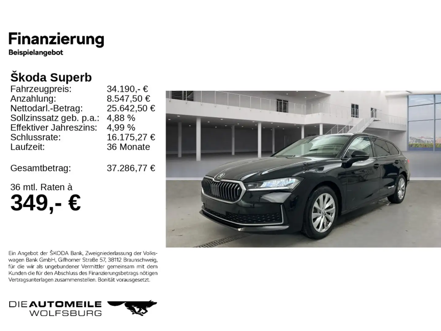 Skoda Superb 4 IV Combi 1.5TSI DSG Selection NAVI/LED/ Schwarz - 2