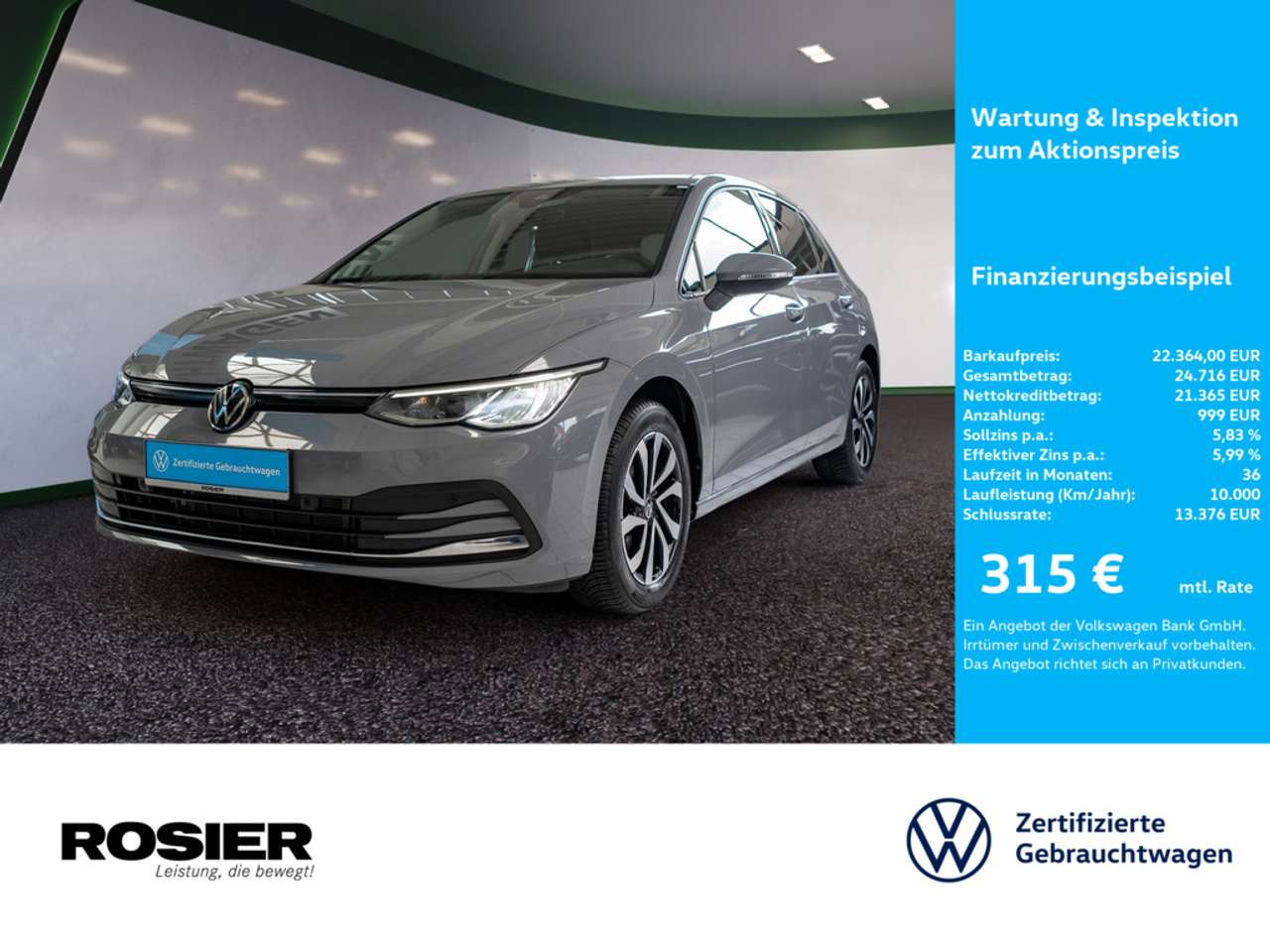 Volkswagen Golf 2022 — VIII 2.0 TDI DSG ACTIVE AHK ACC LED NAVI