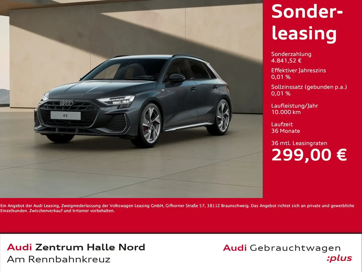 Audi A3 Sportback S line 35 TFSI Grau - 1