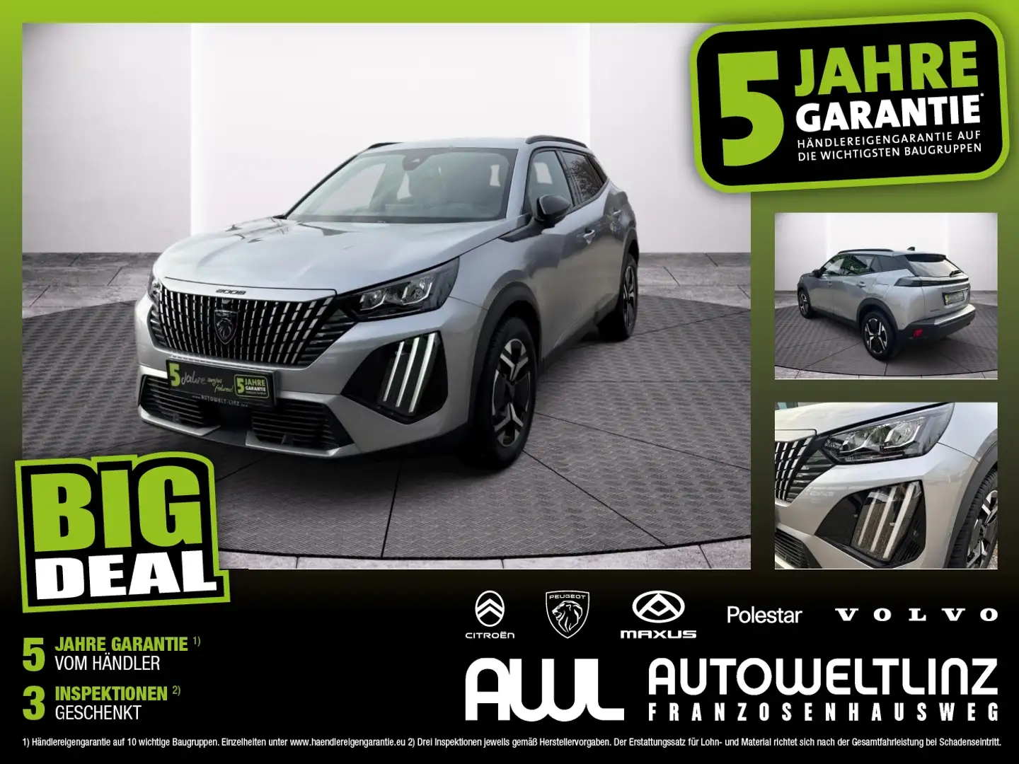 Peugeot 2008 ALLURE PT 100 LED+Navi+Kamera Grau - 1