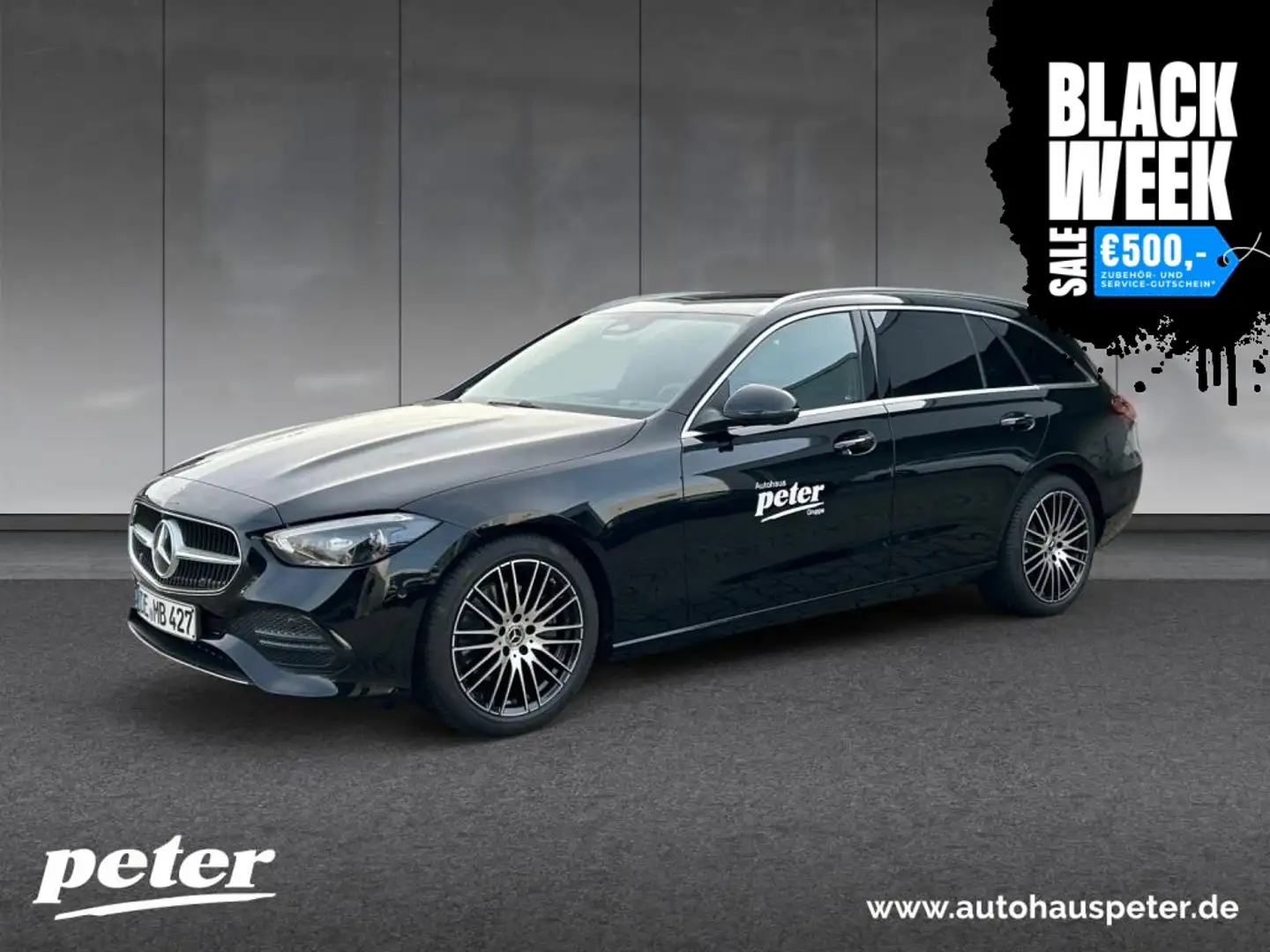 Mercedes-Benz C 200 T-Modell Avantgarde Edition, AHV Noir - 1