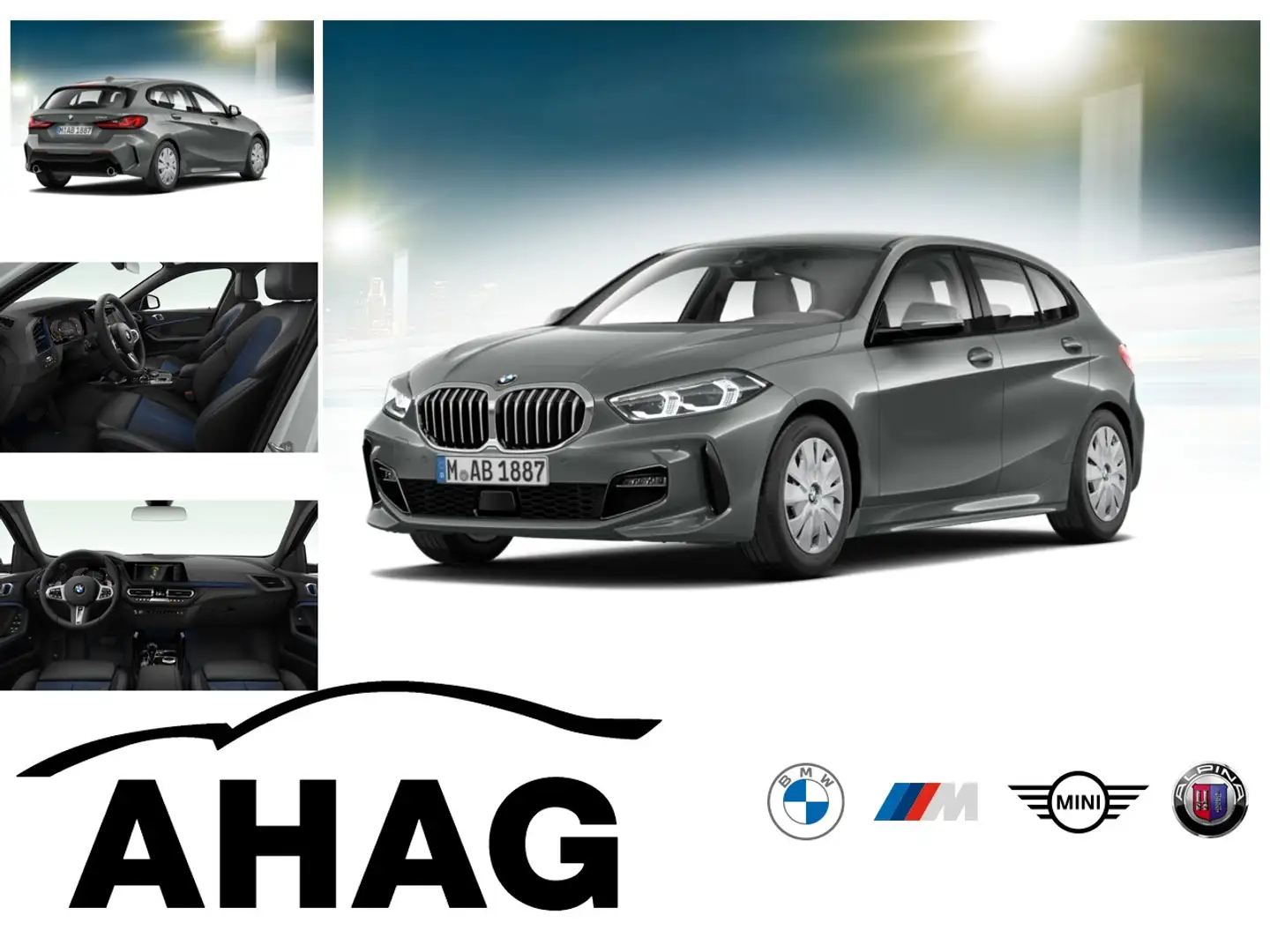 BMW 120 d xDrive M Sport Sport Aut. Klimaaut. HIFI Grau - 1