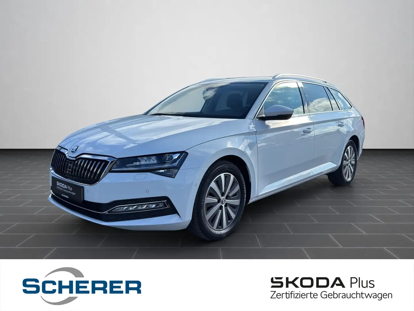 Skoda Superb Combi Style 2.0 TDI DSG LED NAVI AHK RFK Weiß - 1