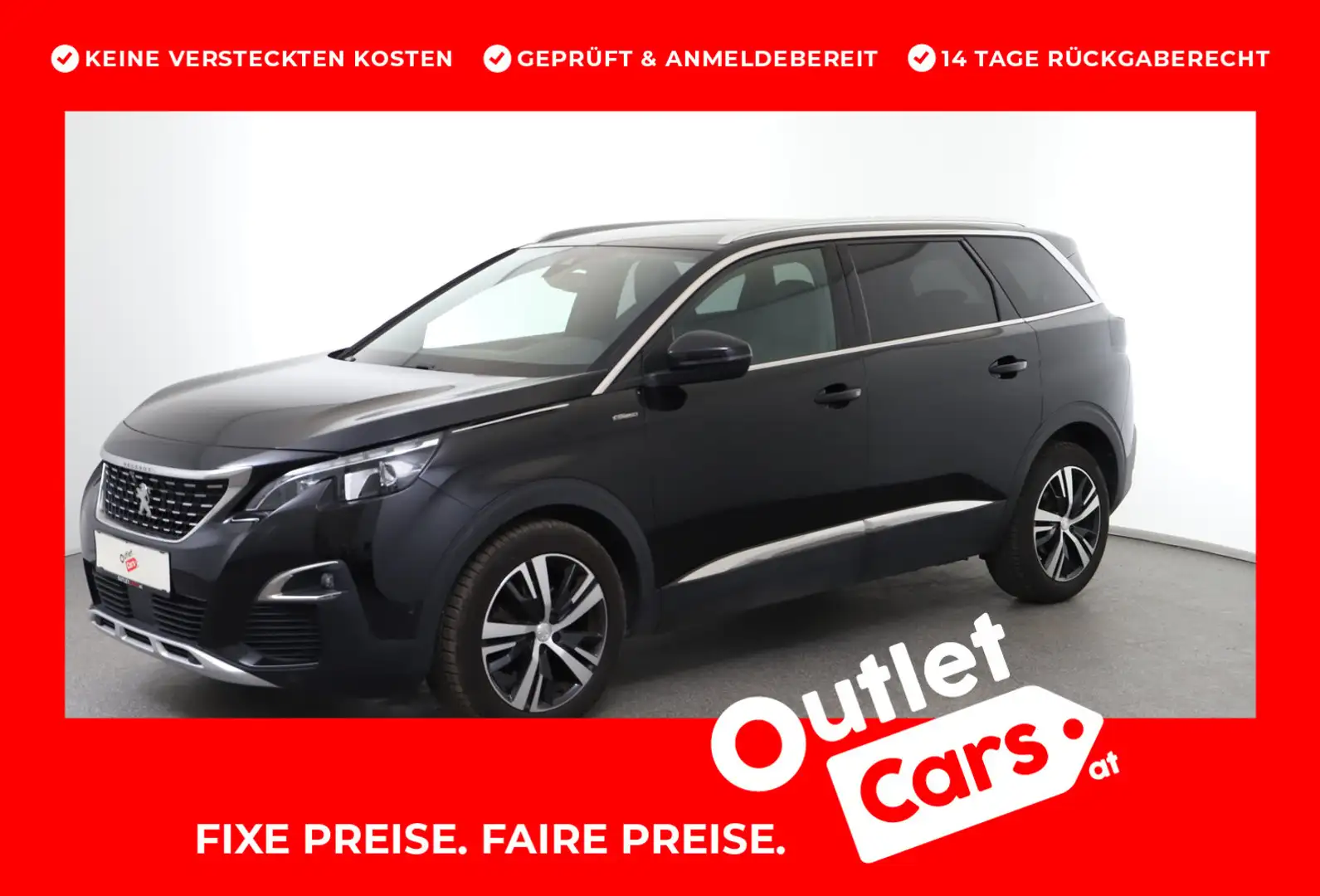 Peugeot 5008 1,5 BlueHDI 130 S&S EAT8 GT-Line Aut. Schwarz - 1