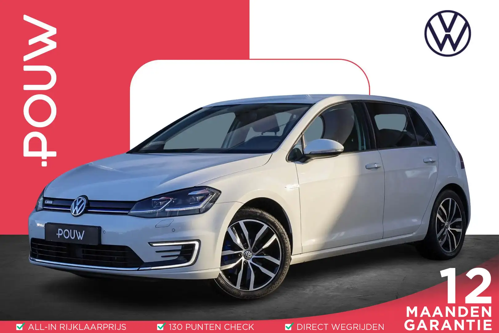 Volkswagen e-Golf 136pk E-DITION | Stoelverwarming | Apple Carplay/ Blanc - 1