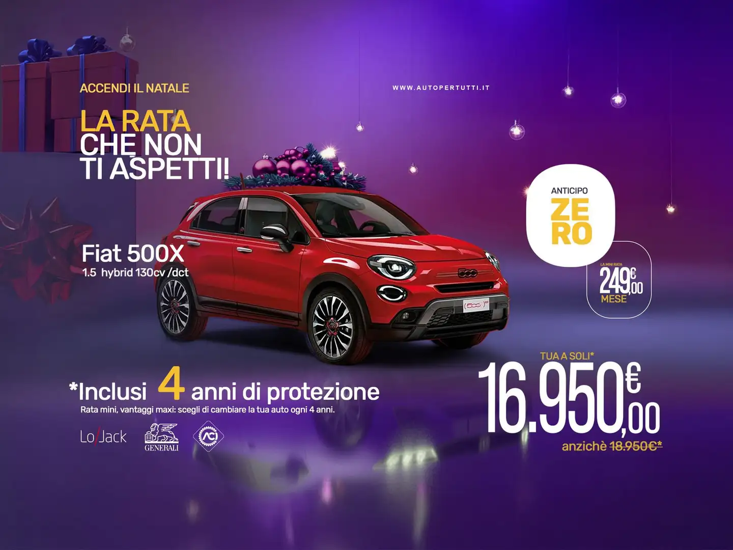 Fiat 500X 500X 1.5 t4 hybrid 130cv dct Grijs - 1