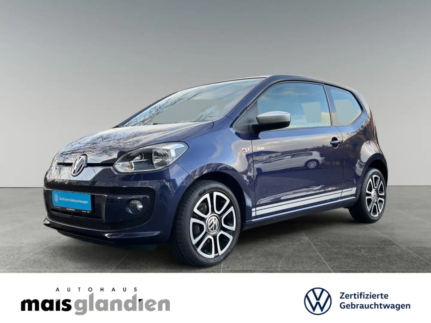 Volkswagen up! 1.0 club Klima GRA 16 Zoll LM Einparkhilfe Blau - 1