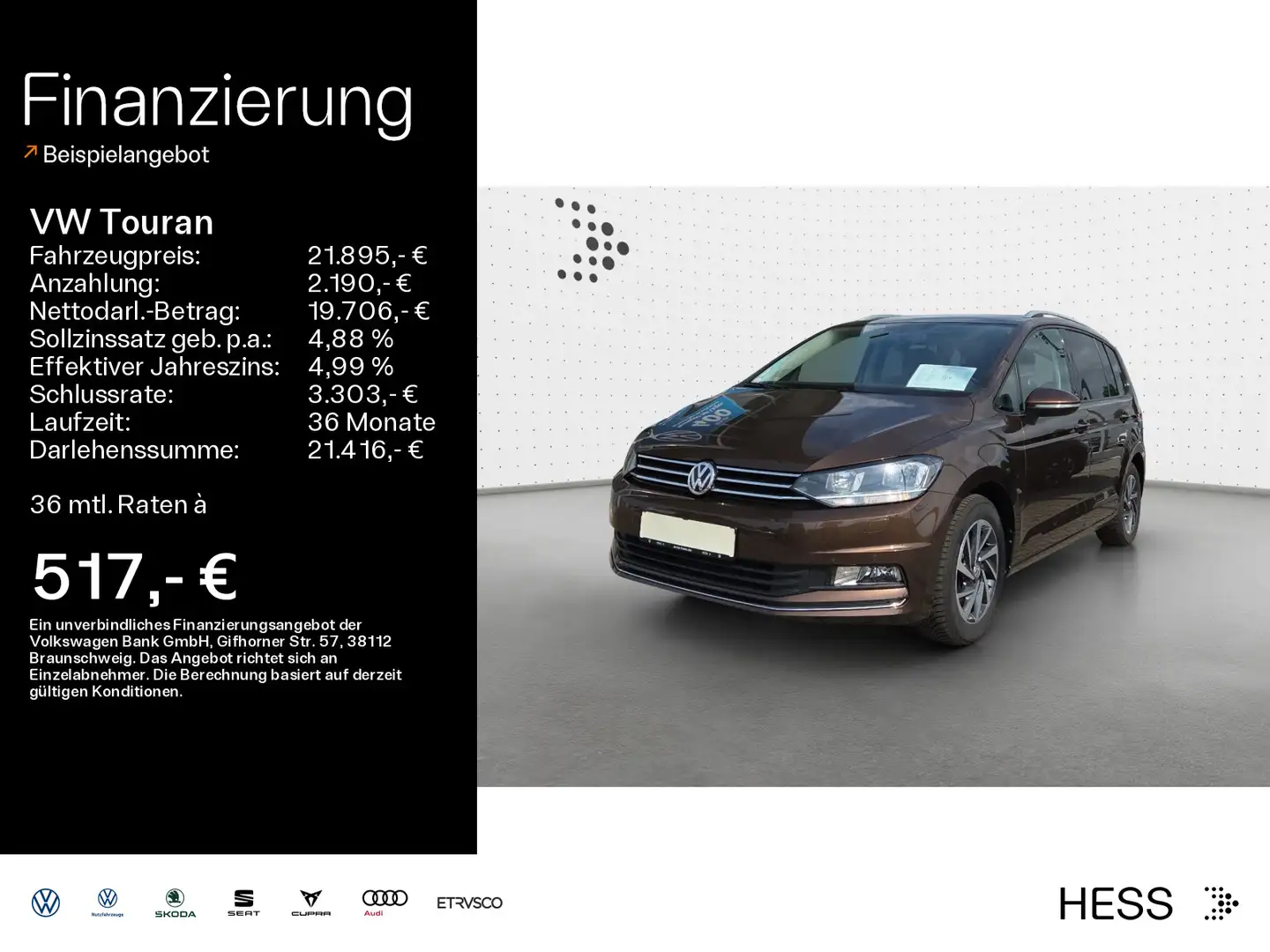 Volkswagen Touran Comfortline BlueMotion Technology 1,4 l T Marrón - 1