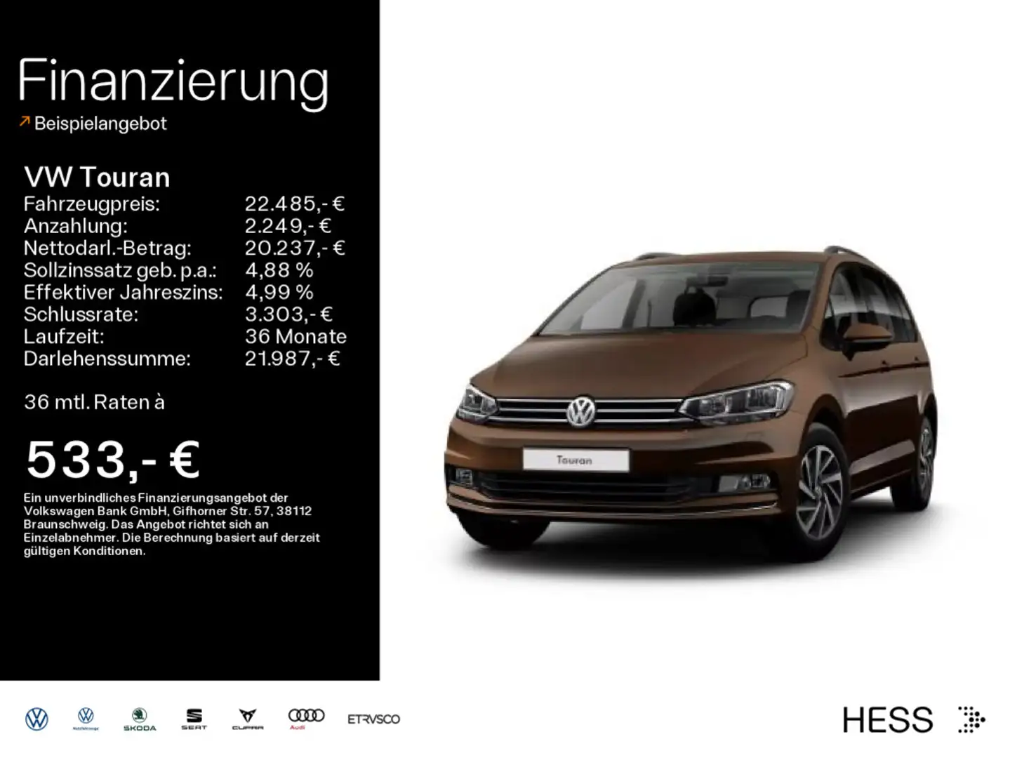 Volkswagen Touran Comfortline BlueMotion Technology 1,4 l T Brązowy - 1